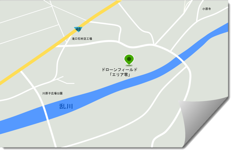 ドローン練習場の地図